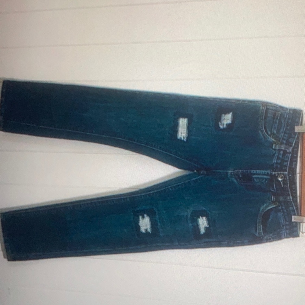 Lucky Brand Billy straight leg distressed jeans